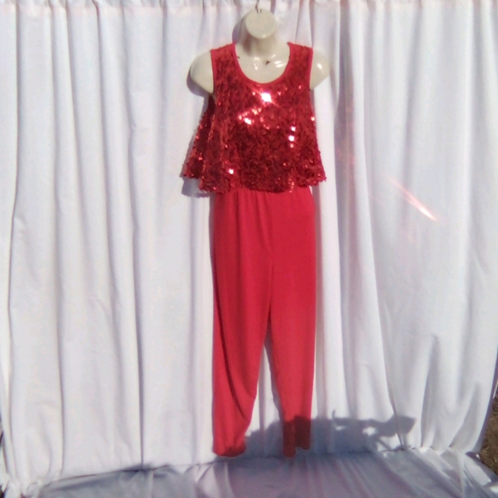 Women's red /Sequend Pantsuit